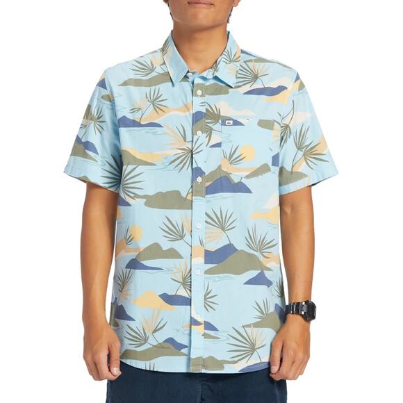 NEW Quicksilver Men’s Slow Dazed Short Sleeve Shirt Button Down Hawaiian Size XL - Picture 3 of 7